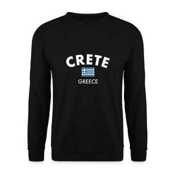 Crète Grèce Drapeau grec Grec - Sweat-shirt Unisexe - noir - Devant - Alina (178cm) & Michal (187cm)