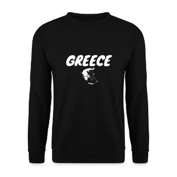Grèce Grèce Carte Grèce Grèce - Sweat-shirt Unisexe - noir - Devant - Alina (178cm) & Michal (187cm)
