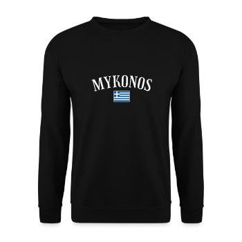 Mykonos Grèce Drapeau grec Grec - Sweat-shirt Unisexe - noir - Devant - Alina (178cm) & Michal (187cm)