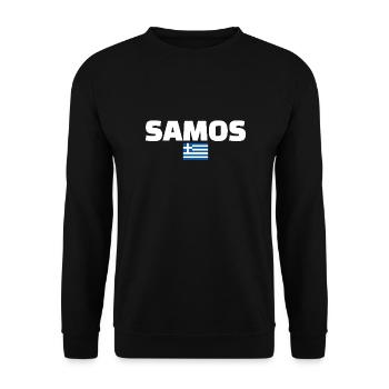 Samos Grèce Drapeau grec Grec - Sweat-shirt Unisexe - noir - Devant - Alina (178cm) & Michal (187cm)