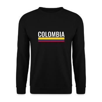 Colombia Kolumbien Kolumbianische Flagge - Unisex Pullover - Schwarz - Vorne - Alina (178cm) & Michal (187cm)