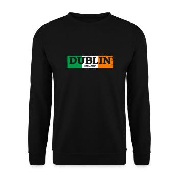 Dublin Ireland Ireland Irish Flag Proud Irishman - Unisex Sweatshirt - black - Front - Alina (178cm) & Michal (187cm)