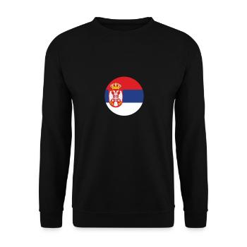 Serbia Serbian Flag Proud Serb - Unisex Sweatshirt - black - Front - Alina (178cm) & Michal (187cm)