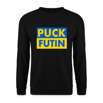 Puck futin - Unisex Pullover - Schwarz - Vorne - Alina (178cm) & Michal (187cm)