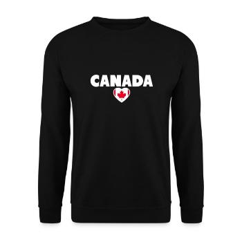 Canada Canada Drapeau canadien - Sweat-shirt Unisexe - noir - Devant - Alina (178cm) & Michal (187cm)