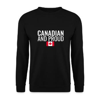 Drapeau canadien et fier drapeau canadien - Sweat-shirt Unisexe - noir - Devant - Alina (178cm) & Michal (187cm)
