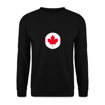 Canada Drapeau canadien Canadien - Sweat-shirt Unisexe - noir - Devant - Alina (178cm) & Michal (187cm)
