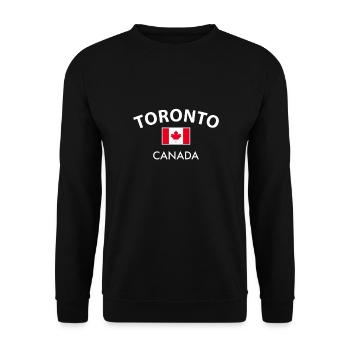 Toronto, Canada, Drapeau canadien, Canadien - Sweat-shirt Unisexe - noir - Devant - Alina (178cm) & Michal (187cm)