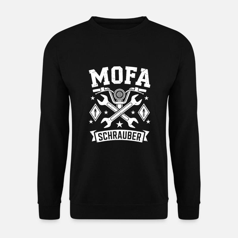 Mofa Schrauber Werkstatt Mechaniker - Unisex Pullover - Schwarz
