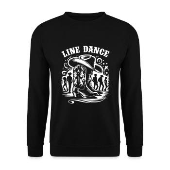 Line Dancing Country Dance - Line Dance Tanzen - Unisex Pullover - Schwarz - Vorne - Alina (178cm) & Michal (187cm)