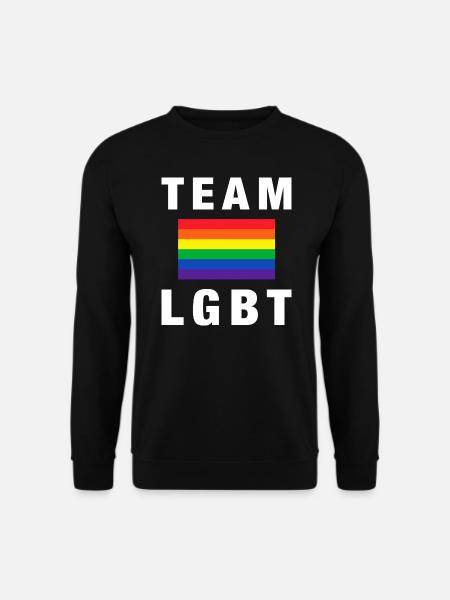 Team LGBT Rainbow Colors Pride LGBTQ Football - Unisex Sweatshirt - black