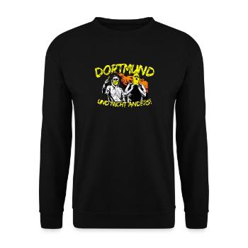 Dortmund und nicht anders UPDATE - Unisex Pullover - Schwarz - Vorne - Alina (178cm) & Michal (187cm)