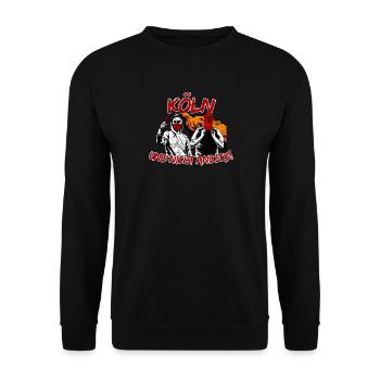 Köln und nicht anders UPDATE - Unisex Pullover - Schwarz - Vorne - Alina (178cm) & Michal (187cm)