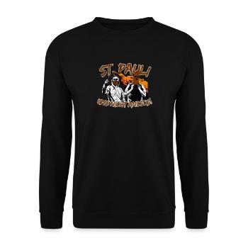 St Pauli und nicht anders UPDATE - Unisex Pullover - Schwarz - Vorne - Alina (178cm) & Michal (187cm)