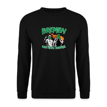 Bremen und nicht anders UPDATE - Unisex Pullover - Schwarz - Vorne - Alina (178cm) & Michal (187cm)