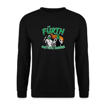 Fürth und nicht anders UPDATE - Unisex Pullover - Schwarz - Vorne - Alina (178cm) & Michal (187cm)