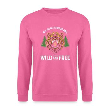 WILDLIFE All good things are wild and free - Unisex Pullover - Pink - Vorne