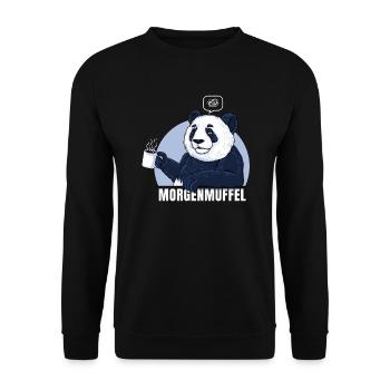 Morgenmuffel - Unisex Pullover - Schwarz - Vorne - Alina (178cm) & Michal (187cm)