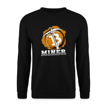 Bitcoin Miner - Unisex Pullover - Schwarz - Vorne - Alina (178cm) & Michal (187cm)