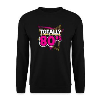 TOTALLY 80'S - Unisex Sweatshirt - black - Front - Alina (178cm) & Michal (187cm)