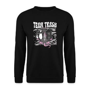 Team Trash - Unisex Sweatshirt - black - Front - Alina (178cm) & Michal (187cm)