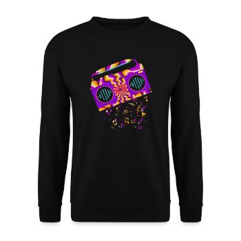 Retro Music - Unisex Sweatshirt - black - Front - Alina (178cm) & Michal (187cm)