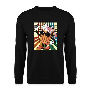 Retro Party - Unisex Sweatshirt - black - Front - Alina (178cm) & Michal (187cm)
