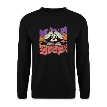 Trash Retro - Unisex Pullover - Schwarz - Vorne - Alina (178cm) & Michal (187cm)