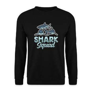 Escouade de requins - Sweat-shirt Unisexe - noir - Devant - Alina (178cm) & Michal (187cm)
