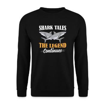 Contes de requins La légende continue - Sweat-shirt Unisexe - noir - Devant - Alina (178cm) & Michal (187cm)