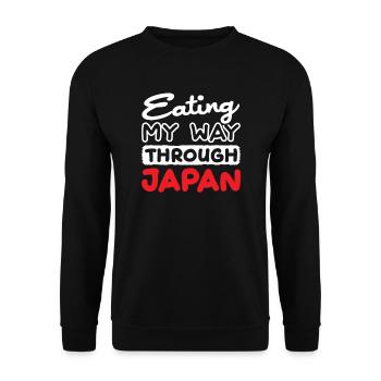 Eating my way through Japan - Unisex Sweatshirt - black - Front - Alina (178cm) & Michal (187cm)