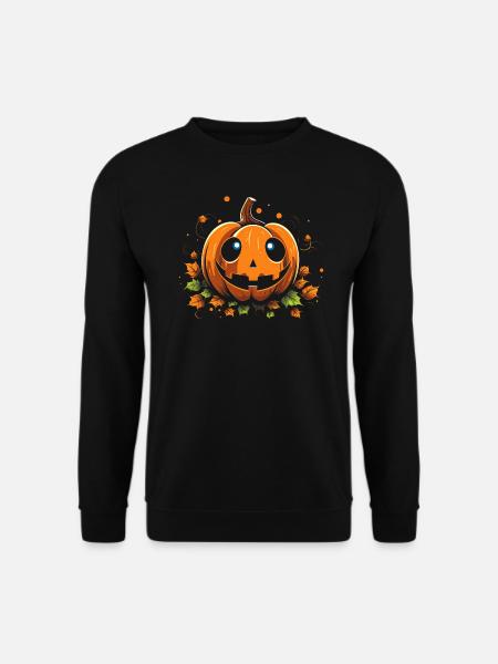 adorable spooky pumpkin - Unisex Sweatshirt - black