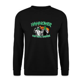 Hannover und nicht anders UPDATE - Unisex Pullover - Schwarz - Vorne - Alina (178cm) & Michal (187cm)