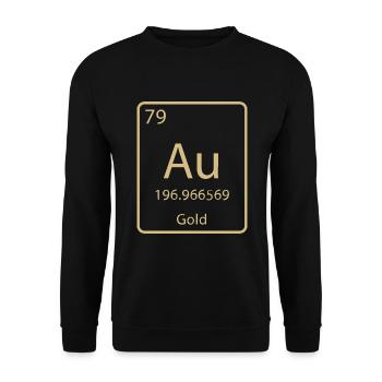 Gold aurum chemical element / periodic table - Unisex Sweatshirt - black - Front - Alina (178cm) & Michal (187cm)