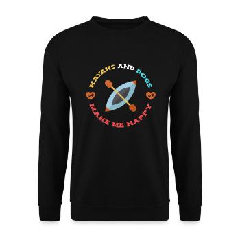 Kajak Kajakfahren - Unisex Pullover - Schwarz - Vorne - Alina (178cm) & Michal (187cm)