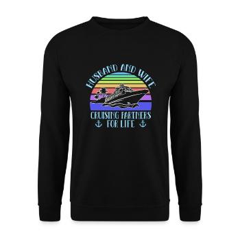 Kreuzfahrt Familie Urlaub - Unisex Pullover - Schwarz - Vorne - Alina (178cm) & Michal (187cm)