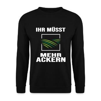 Traktor Traktorfahrer "Ackern" Schlepper Bauernhof - Unisex Pullover - Schwarz - Vorne - Alina (178cm) & Michal (187cm)