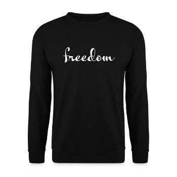 freedom - Unisex Pullover - Schwarz - Vorne - Alina (178cm) & Michal (187cm)