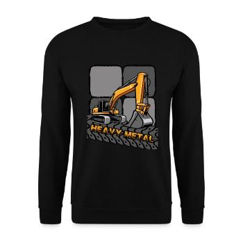 Excavator Excavator Operator "Digger" Excavator Bucket - Unisex Sweatshirt - black - Front - Alina (178cm) & Michal (187cm)