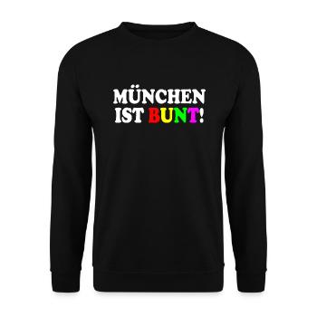 Munich est colorée - Sweat-shirt Unisexe - noir - Devant - Alina (178cm) & Michal (187cm)