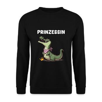 Carnival Crocodile Princess Cologne Alaaf Eat - Unisex Sweatshirt - black - Front - Alina (178cm) & Michal (187cm)