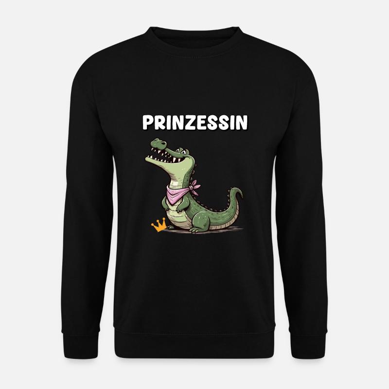 Karneval Krokodil Prinzessin Köln Alaaf Fressen - Unisex Pullover - Schwarz