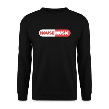 House Musik Pile - Unisex Pullover - Schwarz - Vorne - Alina (178cm) & Michal (187cm)