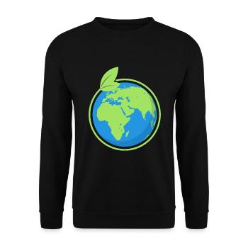 Gift for environmentalists student demo Earth - Unisex Sweatshirt - black - Front - Alina (178cm) & Michal (187cm)