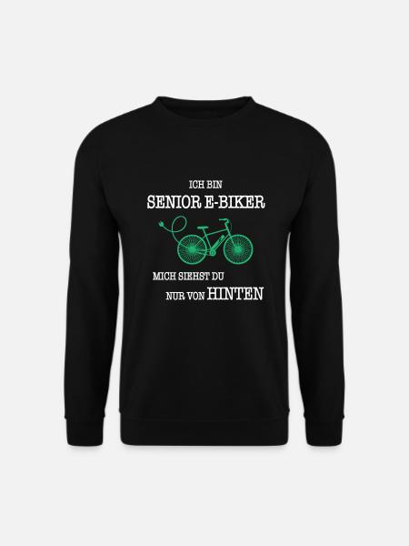 E-Bike Fahrrad E Bike Pedelec Elektro Senior Vater - Unisex Pullover - Schwarz