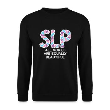 Orthophoniste Orthophonie Orthophonie - Sweat-shirt Unisexe - noir - Devant - Alina (178cm) & Michal (187cm)