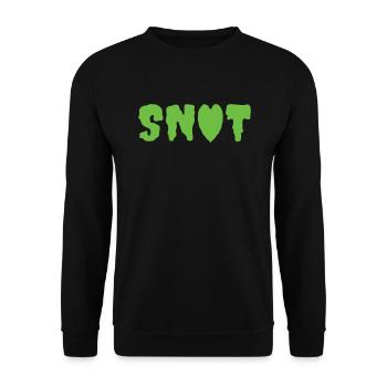 SNOT LOVE - Unisex Sweatshirt - black - Front - Alina (178cm) & Michal (187cm)