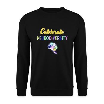 Neurodiversität Autimsus ADHD Legasthenie - Unisex Pullover - Schwarz - Vorne - Alina (178cm) & Michal (187cm)