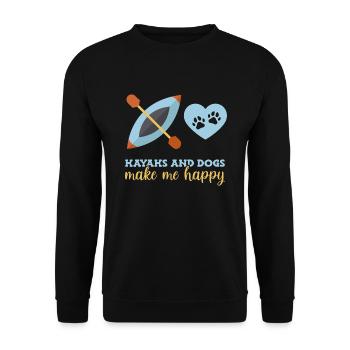 Kajak Kajakfahren - Unisex Pullover - Schwarz - Vorne - Alina (178cm) & Michal (187cm)