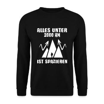 bergwandern alpin höhentauglich wanderzeit gipfel - Unisex Pullover - Schwarz - Vorne - Alina (178cm) & Michal (187cm)